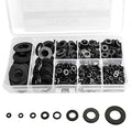510 Pcs Black Nylon Flat Washer Assortment Kit