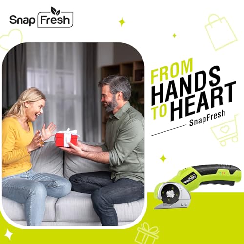 SnapFresh 4V Cordless Electric Scissors with 2.0Ah Battery & LED Light