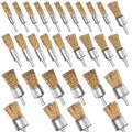 Brass Coated Wire Brush Set for Drill, 1/4 Inch Shank,Crimped Carbon Steel Bristles for Rust Removal, Paint Stripping, Corrosion Cleaning, Surface Scrubbing, Deburring (6 Sizes,30pcs) - size: 6 sizes,30pcs
