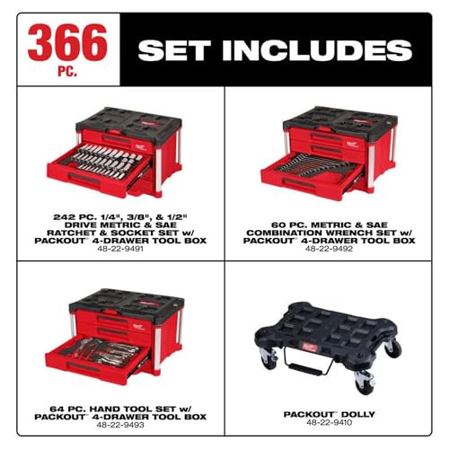 Milwaukee Electric - 366 Piece Master Mechanics Hand Tool Set with Pack