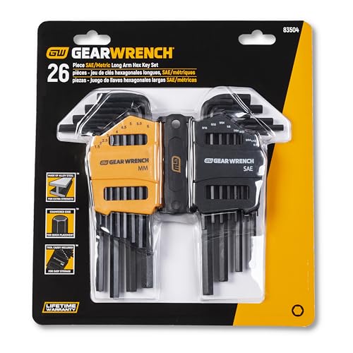 GEARWRENCH 26 Piece Long Arm SAE/Metric Hex Key Set - 83504 - style: SAE/MM
