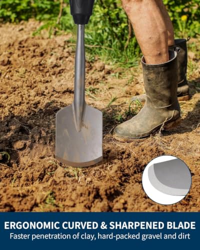 Firecore 4-1/2" x 17" SDS Max Clay Spade Bit for Landscaping and Gardening