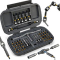 46 in 1 Magnetic Ratchet Screwdriver Set, Multi-Bit Screwdriver Kit, Nut Driver Set, Detachable Ratchet Handle with Storage Case, Repair Tool Kit for Furniture, Computer, Bicycle - size: 46-Piece