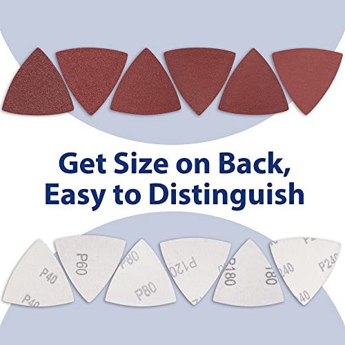 WORKPRO Triangle Sanding Pads, 3-1/8 Inch Hook and Loop, 150 Pack - style: Triangle Sanding Pads