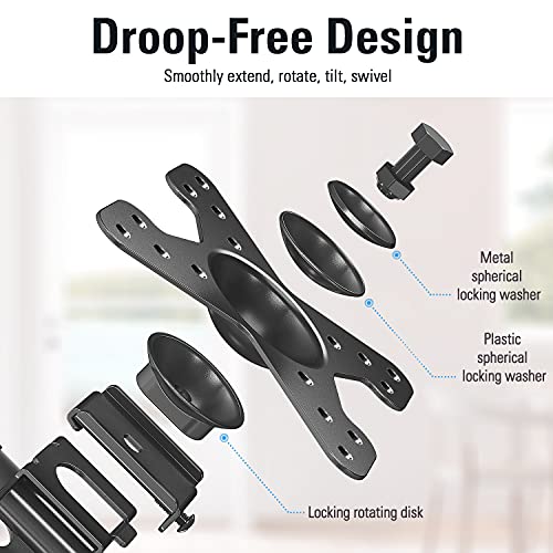 Mounting Dream TV Mount for Most 10-26 inch TVs and Monitors, Monitor Wall Mount with Swivel Tilt Rotation, TV Bracket up to VESA 100x100mm and 33LBS. - size: 10"-26" TV