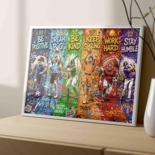 Sports Inspirational Quote Positive Puzzles for Adults 1000 Pieces - color: Sports 09