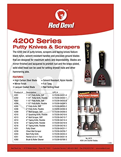 Red Devil Lye Zip-A-Way Painter's 6-in-1 Tool - Black Nickel - Nylon - Solvent Resistant - 1 Each, Sold as 6 Pack - style: 6 - Pack
