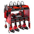 CCCEI Wall Mount Modular Tool Charging Organizer, Red, 1 Pack, 3 Tier. - color: Red