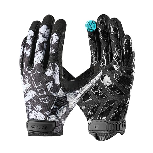 COOLJOB Mechanic Safety Work Gloves, Enhanced Anti-Slip Grip Tactical Gloves, Touchscreen, Breathable, Ultra-Soft, S-XL - color: Skull, size: X-Large