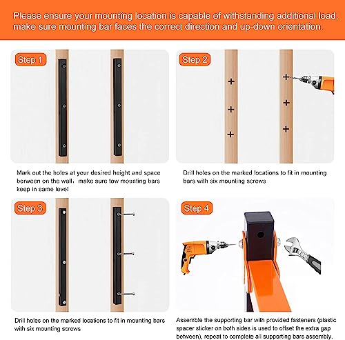 Ultrawall Wall Mount Wood Organizer and Lumber Storage Rack with 3-Level - style: Casual