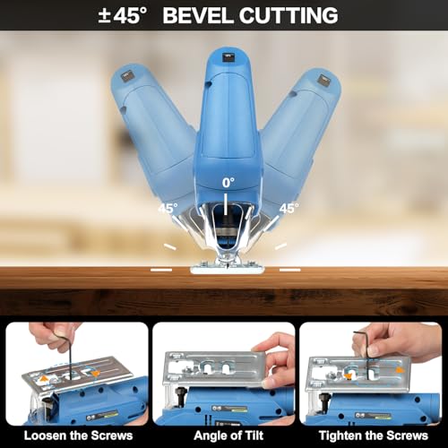 4.5Amp Corded Jig Saw 3000 RPM 6-Speed Wood Cutter Hand Saw