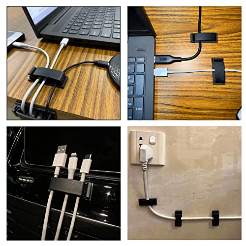 Cable Clips 50PCS, Self Adhesive Cable Management Clips, Cord Organizer Wire Clips Cord Holder for Appliances PC Wall Ethernet Cable Under Desk Nightstand Home Office Car - size: Mix-50Pack