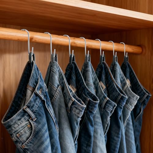 ESFUN 30 Pack 3 Inch S Hooks Heavy Duty Pan Pot Holder Rack Hooks Hanging Hangers S Shaped Hooks for Kitchenware Pots Utensils Clothes Bags Towels Plants - size: 3.0 inch