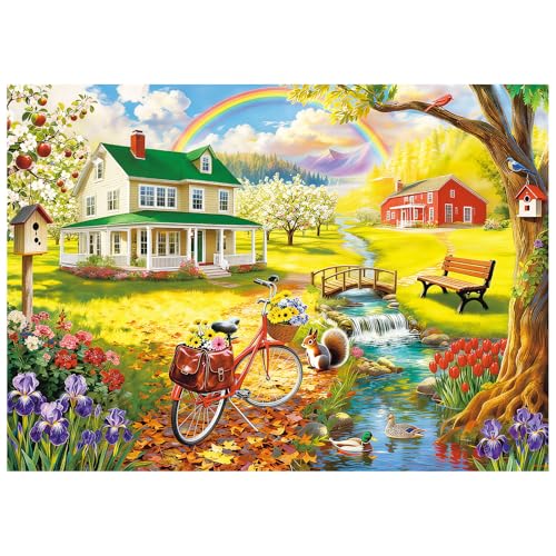 Cozy Country Life Puzzles for Adults 1000 Pieces - color: Cozy Country