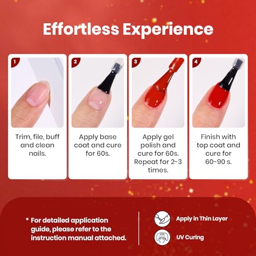 Beetles Fall Glitter Gel Polish, Passion Rush Red Orange Gold Glitter Nails - color: A - Mixed Finishes | Passion Rush