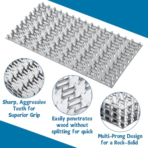 15 Pack Truss Plate - 8" x 4" Pronged Truss Mending Plates Nail - size: 4 x 8 INCH