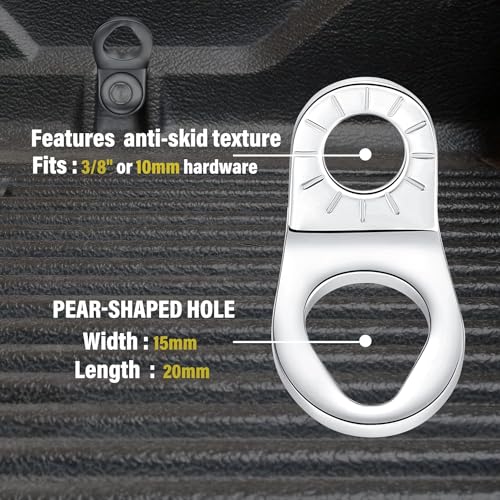 STEEL HAWK Cold Forged Stainless Steel Tie Down Hooks, 8-Pack/Gold - color: PVD Gold