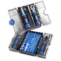 XOOL 78-Piece Ratchet Wrench & Screwdriver Tool Set with Metric 1/4" Sockets 4–12mm, Magnetic Precision & Standard Bits for Electronics, Home Repair & DIY - size: 78 in 1