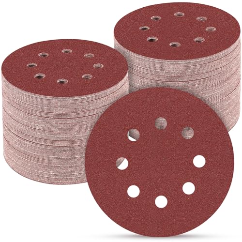 165 PCS 5 Inch Sanding Discs Random Orbital Sander Sandpaper - style: Aluminum oxide