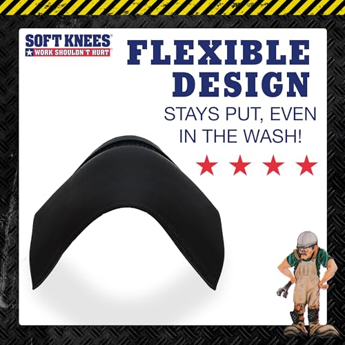 Soft Knees No-Strap Knee Pads, 6" x 9", Construction Inserts - size: Large, 6" x 9"