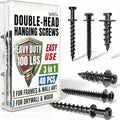 laffeya Bear Claw Picture Hangers, Multi-Purpose Double-Headed Screws - style: Black Three Size