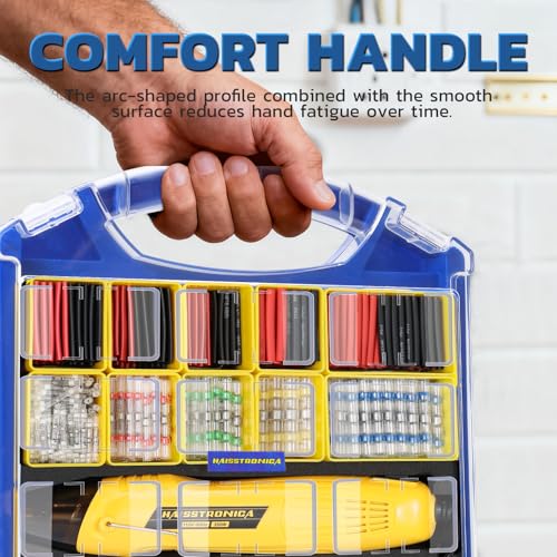 haisstronica Solder Seal Connectors and Tubing Kit, Mini Heat Gun, 340PCS - size: 340PCS