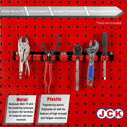 JCK Garage Tool Organizer Wall Mount, Garden Tool Rack, 7-Pair Clips - style: Multi-Purpose Screw-Locking Secure Clips