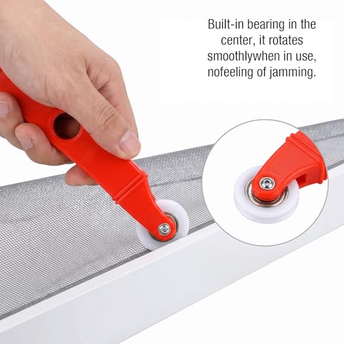 4PCS Screen Tool, Window Screen Replacement Kit with Spline Roller Tool, Window Screens Spline Roller Tools, Windows Installation Tools for Installing & Replacing Windows Patio Sliding Door