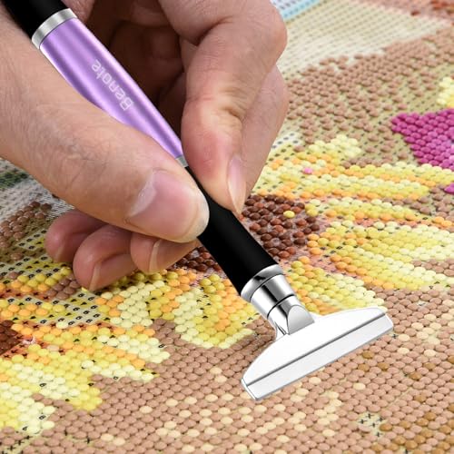benote Diamond Art Painting Accessories Tools Roller Pressing Pen Metal Correction Plate, 5D Diamond Art Kits Straightener Rhinestone Embroidery Paintings Accessory