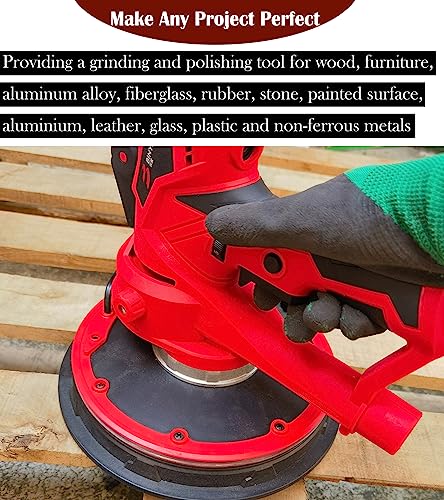 Tonmp 50 PCS 7 Inch Sanding Discs Set - 60 80 120 180 240 Grits Sandpaper, 7" Hook-and-Loop Aluminum Oxide Abrasive Sander Paper for Random Orbit Floor Drywall Sander