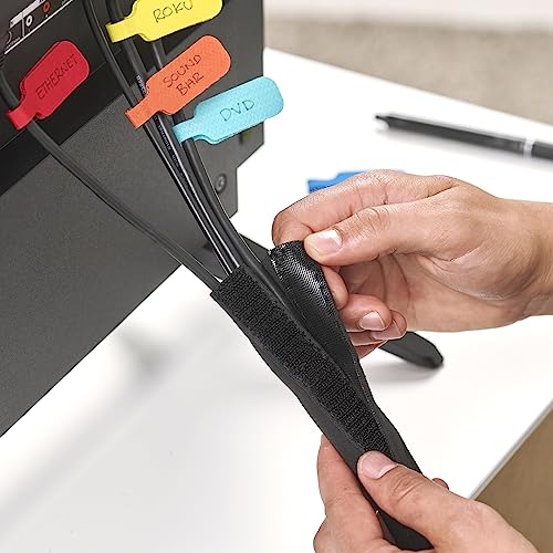 Hook and Loop Cable Sleeve by Wrap-It Storage - 120" x 4.5" Black - size: 120 in