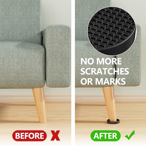 Non Slip Furniture Pads- 4PCS 3" Round Anti Skid Grippers Floor Protectors | Furniture Coasters for Hardwood Floors, Furniture Stopper to Prevent Sliding, Keep Bed, Couch, Table, Chair in Place, Black - size: 3" 4pcs Black