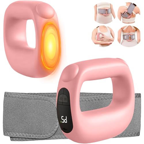 Deep Tissue Percussion Muscle Massage Gun: with Heat, Adjustable Intensity and Speed, Super Quiet, USB-C Rechargeable, Portable, Pain Relief for Athletes and Everyone, Ideal Gift（Pink） - color: Pink