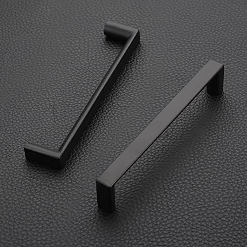 10 Pack 5 Inch(128mm) Kitchen Cabinet Handles Matte Black Cabinet Pulls Kitchen Cabinet Hardware Drawer Pulls for Dresser Cupboard Wardrobe - color: Matte Black, size: 5"/128MM Hole Center, style: 10 Pack