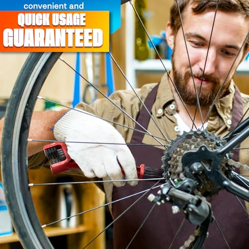 ALPENKOK Motorcycle Chain Brush, 2 Pcs, 3-Sided O-Ring Safe Cleaning Set - size: 1 Count (Pack of 2)