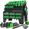 141-Piece Magnetic Screwdriver Set with Plastic Rack, Torx/Slotted/Phillips Precision Screwdrivers, SAE & Metric Hex Key Kit, Ratchet Handle & Screwdriver Bits, DIY Tools for Gift - style: 141-Piece Magnetic Screwdriver Set