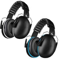 Noise Cancelling Ear muffs for Shooting Ear Protection, SNR 35dB Noise Reduction Headphones for Adult Kids Autism, Adjustable Sound Proof Hearing Protection for Shooting Mowing (Blue & White) - color: Blue & White