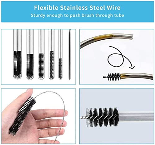 Utoolmart Steel Wire Spiral Power Brushes, 0.4-inch Diameter, 12-inch Length, 5pcs - color: 5pcs, size: 1cm