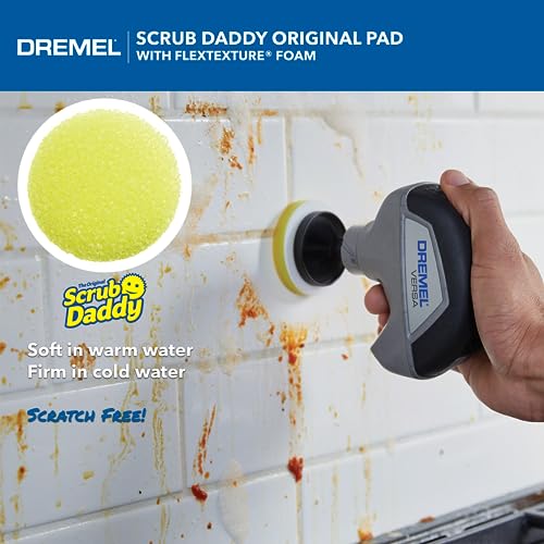 Dremel Versa 5-Pack Scrub Daddy Cleaning Sponge Pads, Variety Pack for Multi-Surface Cleaning, for use in Kitchen, Household and Bathroom - Compatible with Versa Power Scrubber Tool, PC360-5 - style: Scrub Daddy Pads