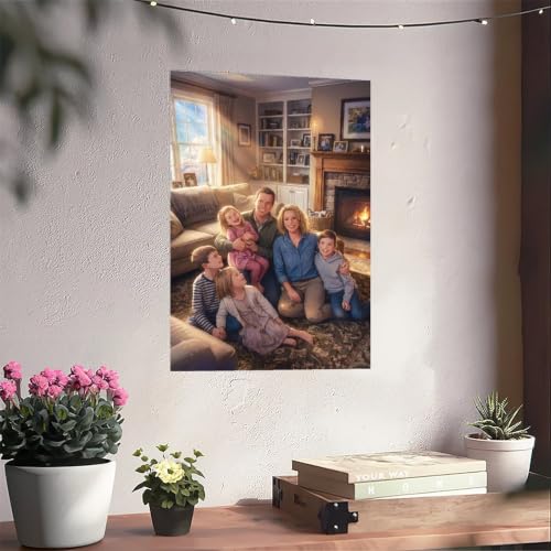 Dreamy Anime Style Canvas Painting from Photo Custom Decor - color: Dreamy Anime