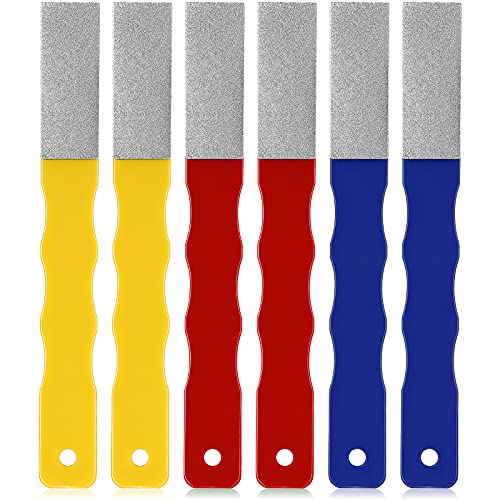 Honoson 6 Pcs Diamond Files Flat Sharpening Hones Color Coded
