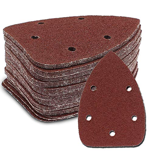 50 Pcs Mouse Detail Sander Sandpaper, 40 Grit, 5 Hole - size: 40 Grit - 50 Pcs