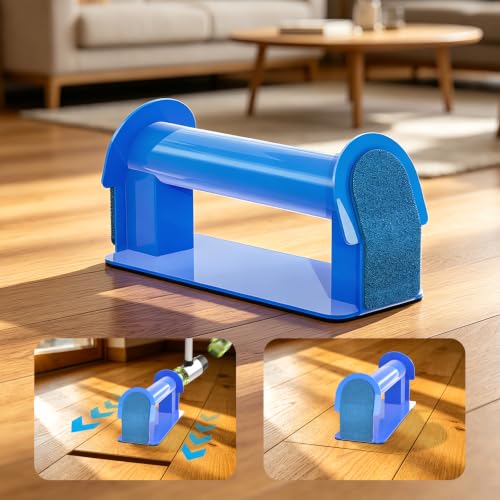 2026 Upgraded Floor Gap Fixer Tool for Laminate, Vinyl Plank, Hardwood –Iron Construction Heavy Duty Floor Gap Repair Tool with Extended Striking Area, Sticky Pads, Quiet Felt Pad & Hammer (Blue) - color: Blue