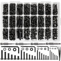 1724Pcs 24 Size M2 M3 M4 M5 Hex Button Head Cap Screw Bolts and Nuts Kit 8MM to 25MM, Upgraded Zinc Plated 10.9 Alloy Steel Nuts and Bolts Assortment Kit Metric Machine Screws - size: E. M2 M3 M4 M5