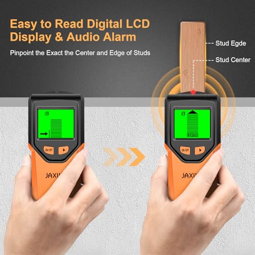 Stud Finder Wall Scanner - 5 in 1 Stud Finder Tool w/Smart Chip and HD LCD Display, Stud Detector Beam Finders for the Center and Edge of Wood AC Wire Metal Studs Joist Pipe (Onion) - color: Onion