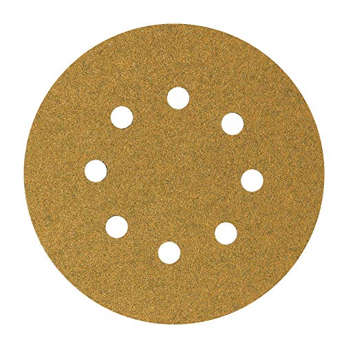 5-Inch 8-Hole Hook and Loop Sanding Discs, Orbital Sander Sandpaper Discs, 100 Pieces Round Sandpaper Set, 60 Grit - size: 60-Grit