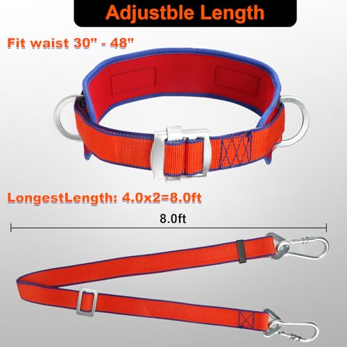 Trsmima Safety Belt with Adjustable Lanyard and Updated Waist Pad