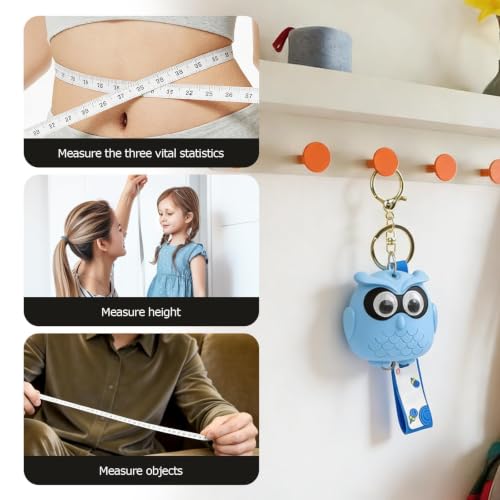 Cute Pink Owl Fashion Measuring Tape 79", Sewing Gifts w/Keychain - color: A20-Pink Owl