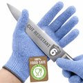 Superior ANSI A6 Cut Resistant Gloves, 100% Food Safe‘BLUE’,Large - size: Large/9