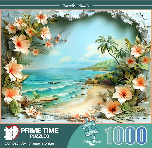 Adult Jigsaw Puzzle 1000 Piece Tropical Beach - color: Paradise Awaits